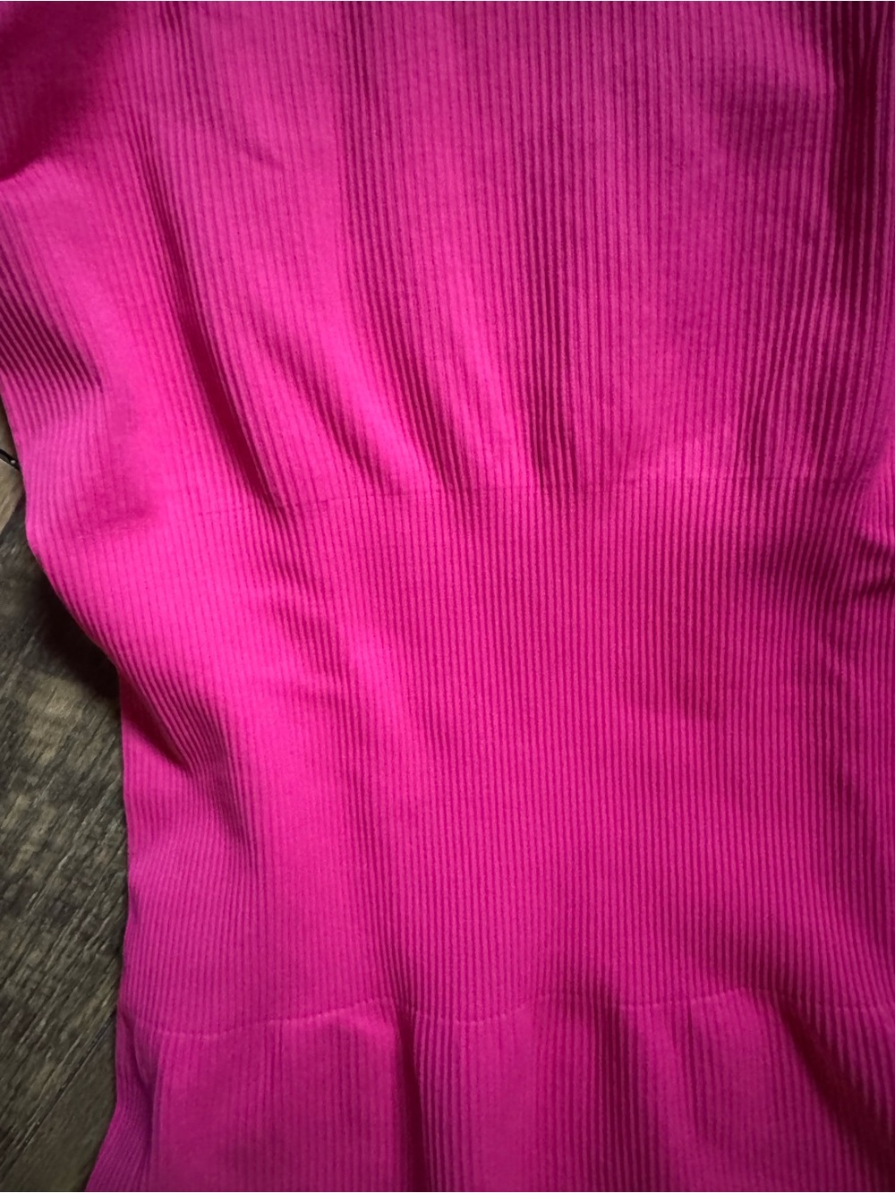 Long Sleeve Ribbed Mini Bodycon Dress in Hot Pink - Picture 5 of 7